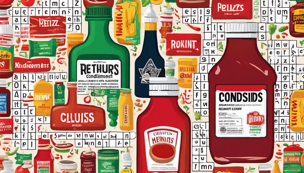 condiment themed crossword puzzle excitement